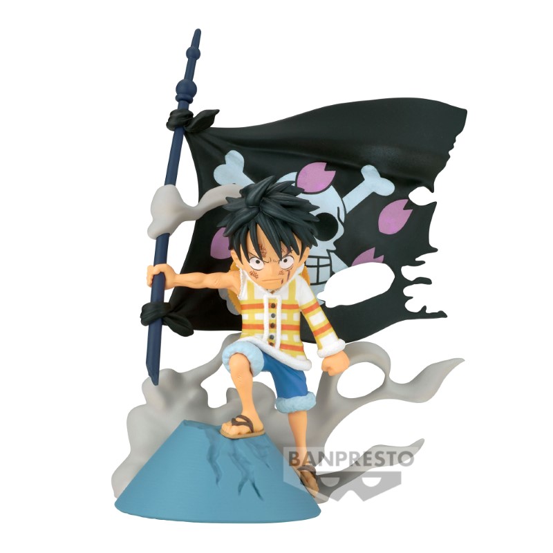 ​One Piece WCF Log Stories Monkey D Luffy Flag 8cm​