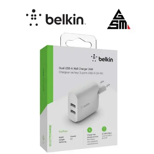 BELKIN Chargeur 2 USB (A+A) 24W